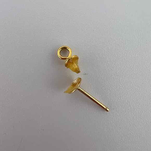 Broken Earrings Craft Lot Cloisonné Porcelain Blue White Beads Resin Roses Parts - Picture 6 of 7